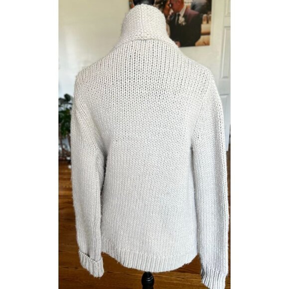 JOIE Beige Brunone Wool Alpaca Blend Oatmeal Cardigan - Picture 6 of 9